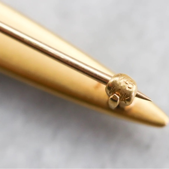 Antique 14K Gold Floral Bar Pin - Picture 7 of 7